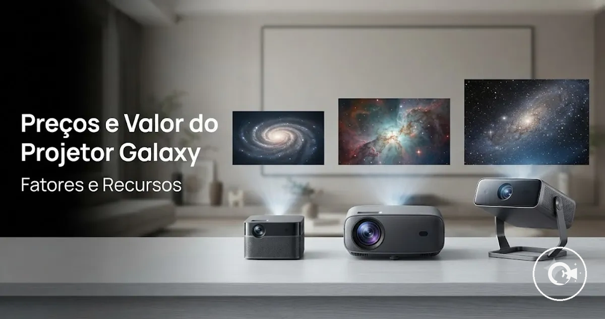 Opções de Projetores Galaxy mostrando diferentes níveis de valor e recursos