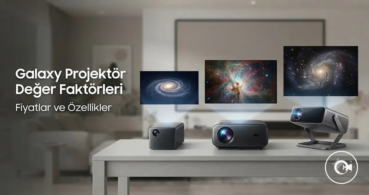 Farklı değer ve özellik seviyelerini gösteren Galaxy Projektör seçenekleri